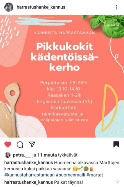 Pikkukokkikerhopäivitys